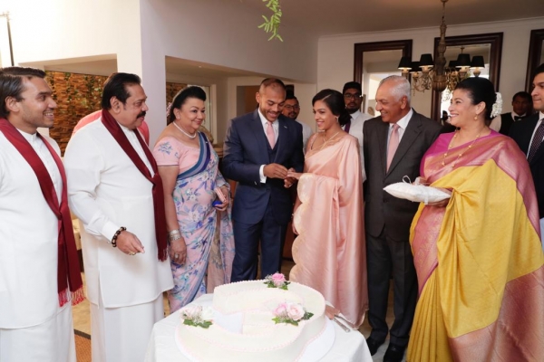 Former President&#039;s Second Son Yoshitha Rajapaksa&#039;s Gets Engaged To Nitheesha Jayasekera