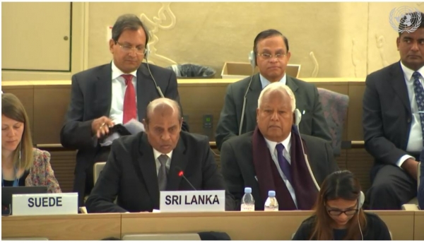 Thilak Marapana And Sri Lankan Delegation To UNHRC Session Meet UN Human Rights Chief Michelle Bachelet To Discuss Sri Lanka&#039;s Case
