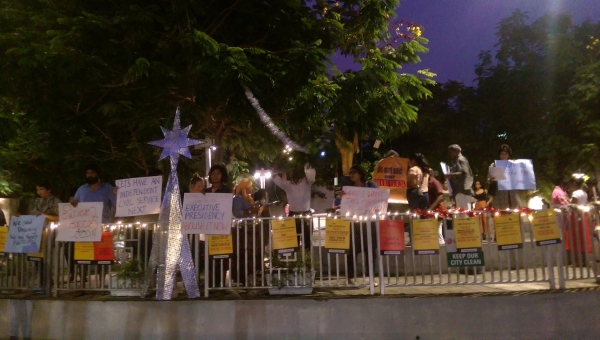 Citizens And Civil Activists Continue To Protest At Liberty Roundabout Demanding Abolition Of Executive Presidency