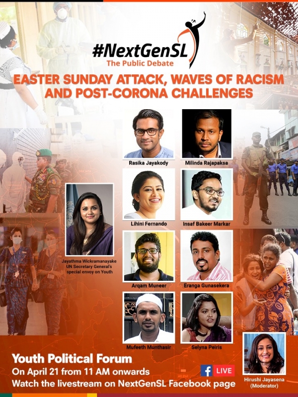 UN Special Envoy For Youth, Sri Lankan Political &amp; Social Activists Will Join Discussion On Easter Sunday Attacks, Racism And Post-Corona Challenges