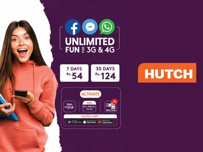 Hutch launches unlimited social media plans for both 3G and 4G subscribers