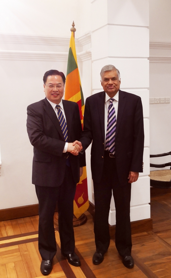 Chinese Ambassador Assures PM Beijing Has No Military Plans Involving Sri Lanka:Pledges More Economic Support