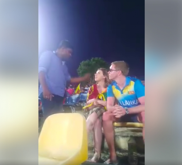 Foreign Couple Supporting Sri Lanka At Sri Lanka vs West Indies ODI Harassed By Local