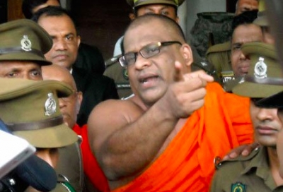Bodu Bala Sena’s Gnanasara Thera Found Guilty Of Threatening Sandhya Eknaligoda At Homagama Court 