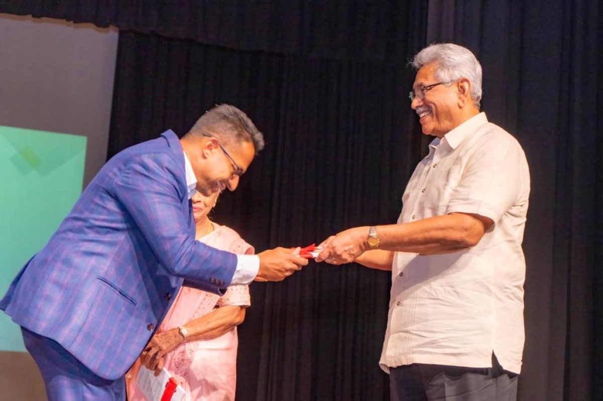 Gotabaya Rajapaksa Makes Public Appearance at former Viyathmaga Colleague’s Book Launch