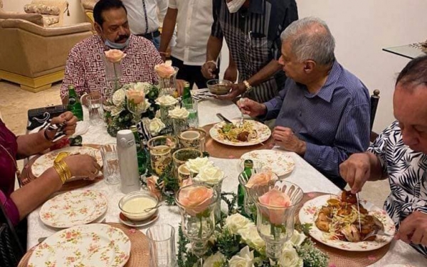 Prime Minister And Former  Prime Minister Meet For Dinner At The Residence Of Colombo Businessman