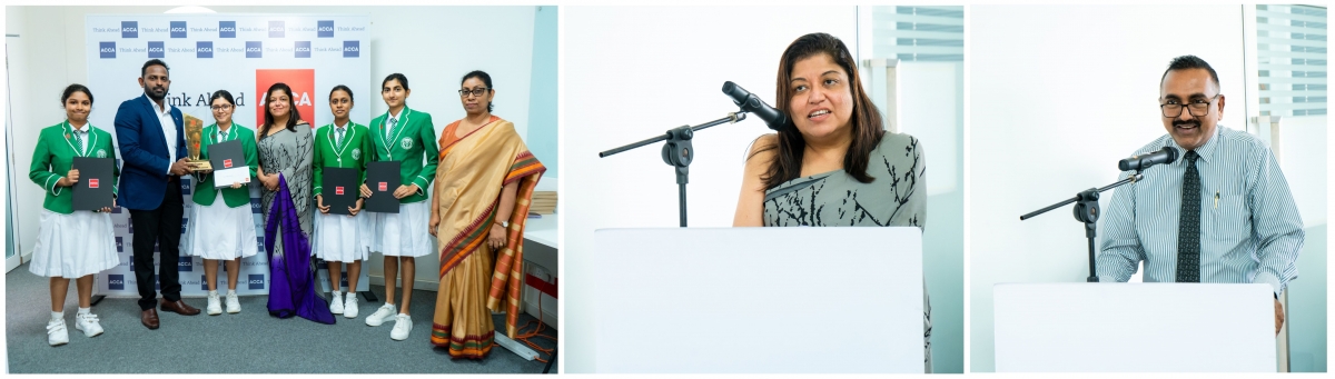 Pic 1  -The winners  St. Bridget&#039;s Convent – Colombo Pic 2 -  Nilusha Ranasinghe, Head of South Asia for ACCA, speaking on the need for innovation among the youth  Pic 3 - Mr. Mahen Muttiah, outlining the judging criteria 