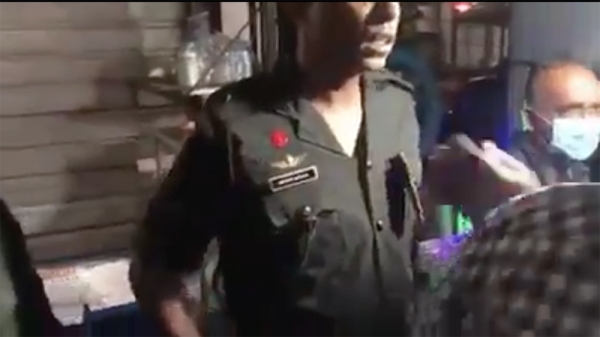 [VIDEO] Drunk Army Officer Clad In Uniform Assaults Shop Owner And Behaves In Unruly Manner