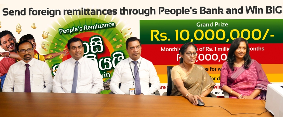 People's Remittance Vaasi Kotiyai of People's Bank picks the 5th monthly Millionaire