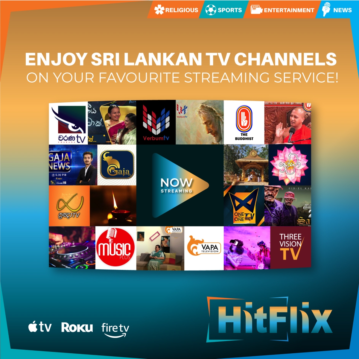 HitFlix enables Sri Lankan content via world famous platforms.
