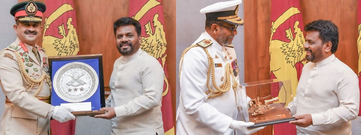 Chiefs of Defence Forces Pay Courtesy Call on President Anura Kumara Dissanayake