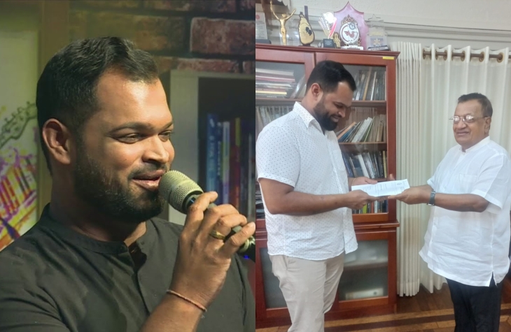 Minister Bandula Gunawardena’s son becomes &#039;A Grade&#039; SLBC singer