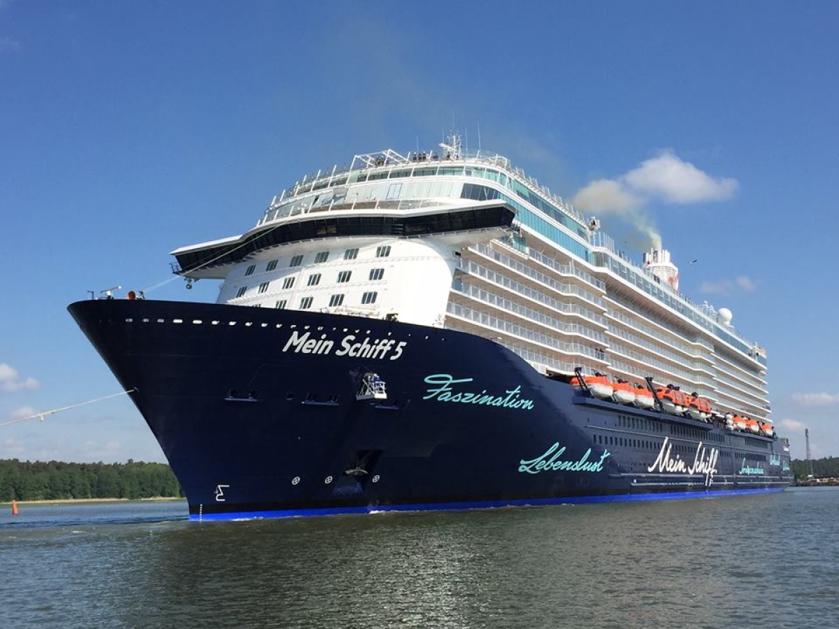 Mein Schiff 5 luxury cruise liner arrives in Sri Lanka