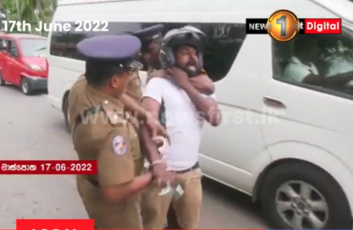 Tense Situation Near Fuel Station In Kurunegala: Police Manhandle Motor Cyclists