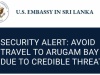 US Warns of Credible Threat of Attack in Arugam Bay, Sri Lanka