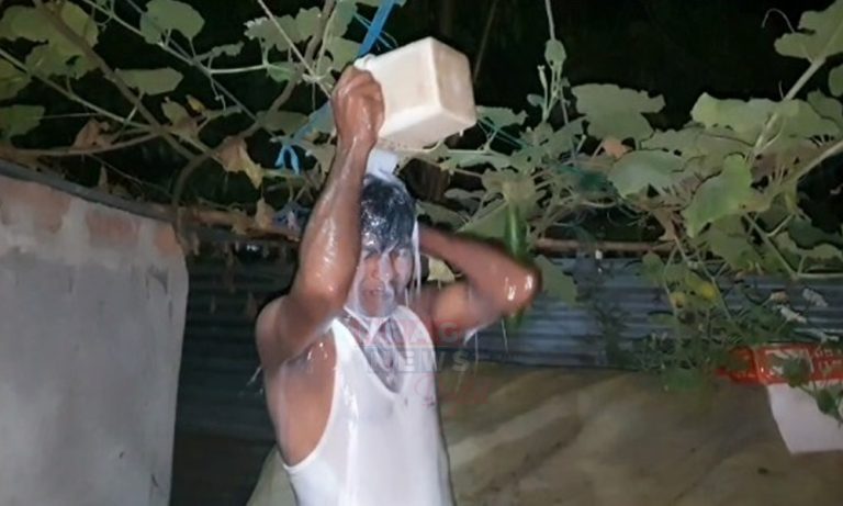 Divorced Indian Man  Goes Viral After Bathing in 40 Litres of Milk