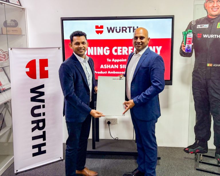 Würth Lanka Renews Partnership with Racing Star Ashan Silva for 2025/26